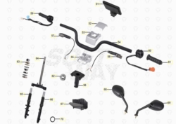 Yadea G5 1 Battery L1 Forcella anteriore - manubrio - tachimetro [YADEA]