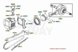 KYMCO AGILITY R16 PLUS E4 2016 - CILINDRO-PISTONE-ALBERO MOTORE [KYMCO]