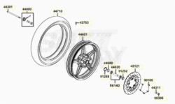 KYMCO AGILITY 125 R16 POWER UP EURO5 2023 - RUOTA ANTERIORE  [KYMCO]