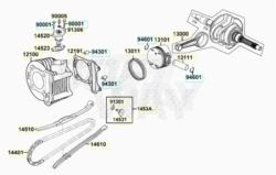 KYMCO DINK 125 TUNNEL EURO5 2023 - CILINDRO PISTONE ALBERO MOTORE [KYMCO]