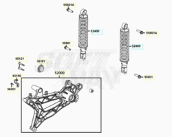 KYMCO DINK 125 TUNNEL EURO5 2023 - AMMORTIZZATORE POSTERIORE FORCELLONE [KYMCO]