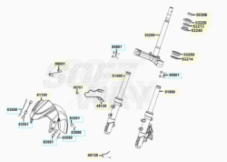 KYMCO DINK 125 TUNNEL EURO5 2023 - FORCELLA ANTERIORE [KYMCO]