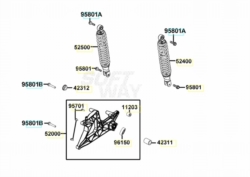 KYMCO SKYTOWN 125 EURO5+ 2024 AMMORTIZZATORE POSTERIORE - FORCELLONE [KYMCO]