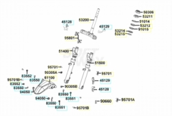 KYMCO SKYTOWN 125 EURO5+ 2024 FORCELLA ANTERIORE - PARAFANGO [KYMCO]