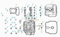 VOGE BRIVIDO 125R 2023 - TESTA MOTORE COMPOSTA [VOGE]