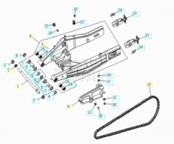 VOGE BRIVIDO 125R 2023 - FORCELLONE COMPLETO [VOGE]