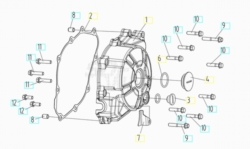 VOGE BRIVIDO 125R 2023 - COPERCHIO CARTER SINISTRO [VOGE]