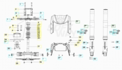 VOGE VALICO 525DSX 2023 - FORCELLA ANTERIORE - PARAFANGO ANTERIORE [VOGE]