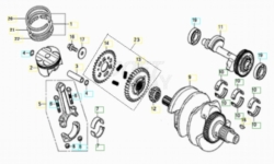 VOGE VALICO 525DSX 2023 - ALBERO MOTORE - PISTONE [VOGE]