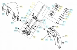 VOGE SR4 400 2022 - FORCELLA ANTERIORE - PARAFANGO [VOGE]