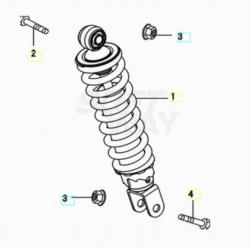 VOGE RALLY 300GY EURO5 2022 - AMMORTIZZATORE POSTERIORE [VOGE]