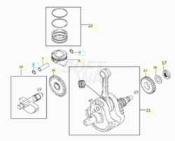 VOGE RALLY 300GY EURO5 2022 - ALBERO MOTORE PISTONE [VOGE]