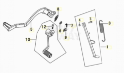 VOGE RALLY 300GY EURO5 2022 - CAVALLETTO LATERALE - PEDALI [VOGE]