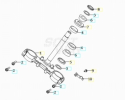 VOGE RALLY 300GY EURO5 2022 - PIASTRA FORCELLA [VOGE]