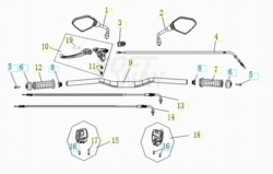 VOGE BRIVIDO 500R 2020 - MANUBRIO - COMANDI - SPECCHI [VOGE]