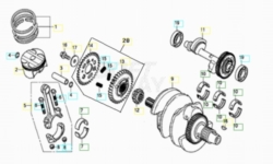 VOGE BRIVIDO 500R 2021 - ALBERO MOTORE - PISTONE [VOGE]