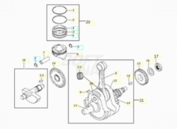 VOGE TROFEO 300AC 2020 - ALBERO MOTORE - PISTONE [VOGE]