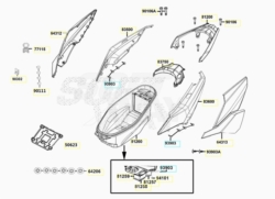 KYMCO DINK 125 TUNNEL EURO5 2023 - CARROZZERIA POSTERIORE [KYMCO]