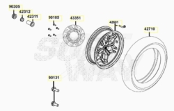 KYMCO DINK 125 TUNNEL EURO5 2023 - RUOTA POSTERIORE [KYMCO]